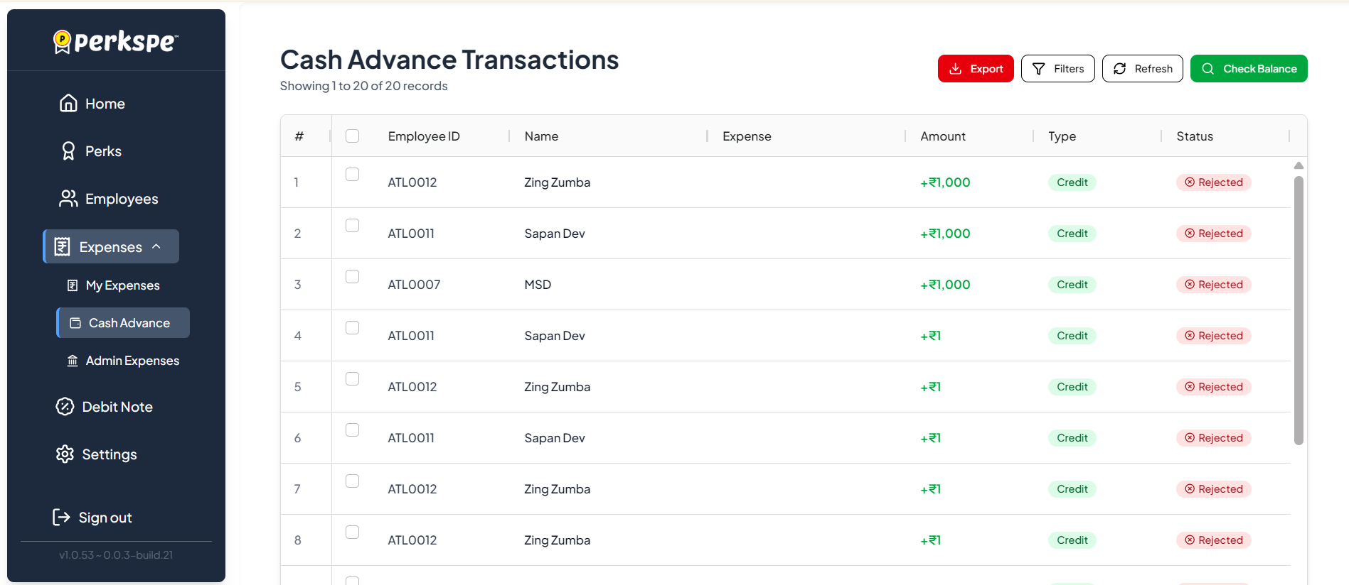 Cash Advance Transactions